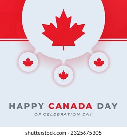 Happy Canada Day Celebration Vector Design Illustration for Background, Poster, Banner, Advertising, Greeting Card