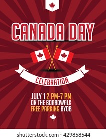 Happy Canada Day design. EPS 10 vector.