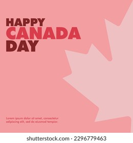 FELIZ VECTOR DE DISEÑO DEL DÍA DE CANADÁ