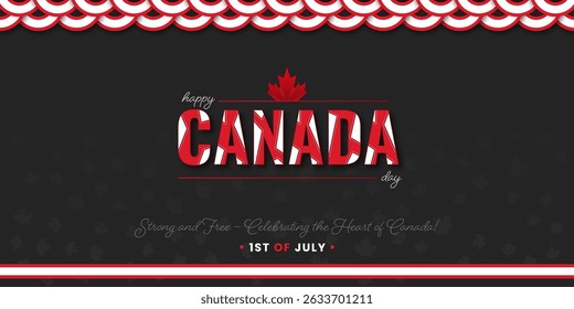 Happy Canada Day, Elegant and Patriotic Design.
