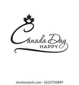 Happy Canada Day! Elegant vector design with a maple leaf. Perfect for cards, posters, web design and festive decorations. Have a happy holiday! Vector
