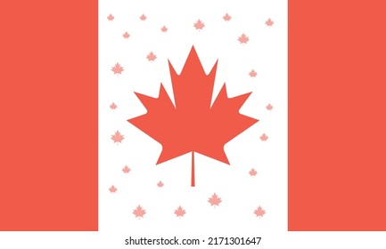 Happy Canada Day Flagge Vektorgrafik.