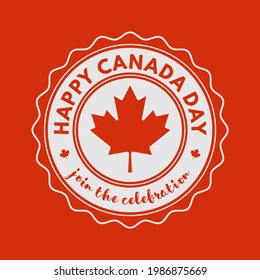 Happy Canada Day greeting card, poster or banner design concept. Vector illustration