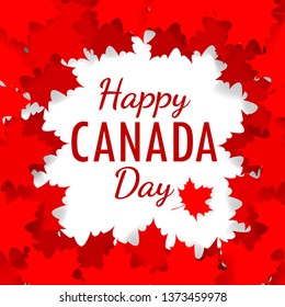 Happy Canada Day greeting template