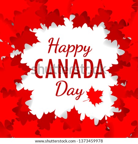 Happy Canada Day greeting template