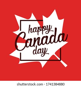 Happy Canada Day greetings vector illustration. Happy Independence day banner and print designs. Creative concepts for social media.