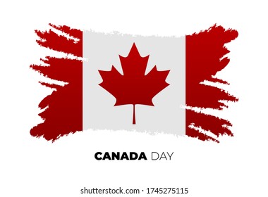 Happy Canada Day greetings vector illustration. Happy Independence day banner and print designs. Creative concepts for social media.