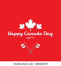 Happy Canada Day greetings vector illustration. Happy Independence day banner and print designs. Creative concepts for social media. 