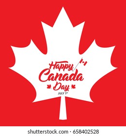 Happy Canada Day greetings vector illustration. Happy Independence day banner and print designs. Creative concepts for social media. 