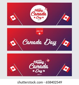 Happy Canada Day greetings vector illustration. Happy Independence day banner and print designs. Creative concepts for social media. 