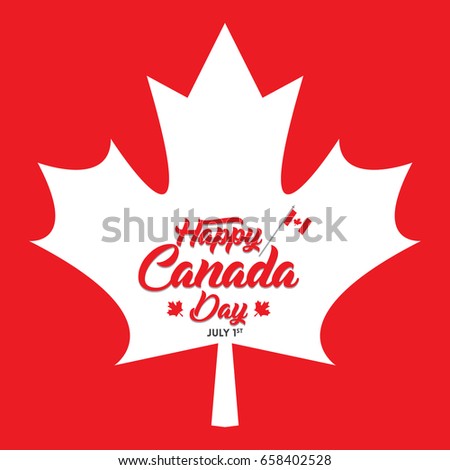 Happy Canada Day greetings vector illustration. Happy Independence day banner and print designs. Creative concepts for social media. 
