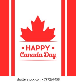 Happy Canada Day Illustration Poster