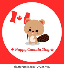 Happy Canada Day Illustration Poster