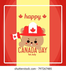 Happy Canada Day Illustration Poster