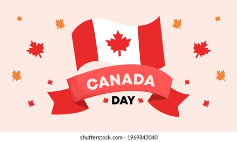 Happy Canada Day Illustration Vector. Background Illustration Vector of Happy Independence Day of Canada.
