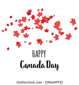 Happy Canada Day label, banner, card. Vector Holiday background