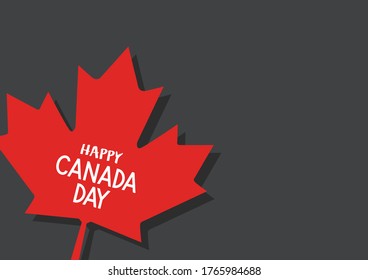 Happy Canada day leaf vector