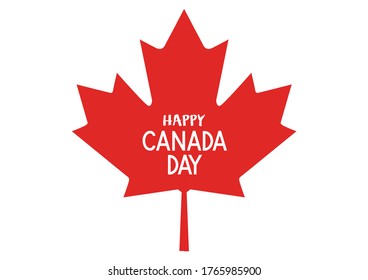 Vector de hojas del día de Canadá feliz