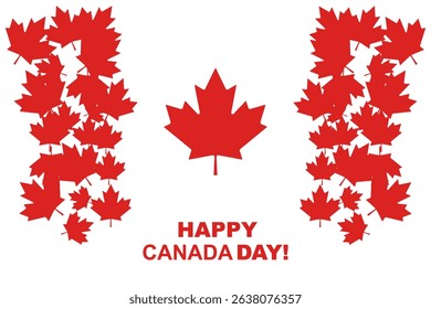 happy canada day and maple leaf