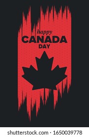 Happy Canada Day. National holiday, celebrated annual in July 1. Canadian flag. Maple leaf. Patriotic symbol and elements. Poster, card, banner and background. Vector illustration