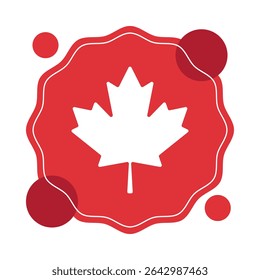 Happy Canada Day. National holiday, celebrated annual in July 1. Canadian flag. Maple leaf. Patriotic symbol and elements. Poster, card, banner and background. Vector illustration