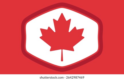 Happy Canada Day. National holiday, celebrated annual in July 1. Canadian flag. Maple leaf. Patriotic symbol and elements. Poster, card, banner and background. Vector illustration
