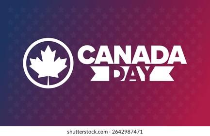 Happy Canada Day. National holiday, celebrated annual in July 1. Canadian flag. Maple leaf. Patriotic symbol and elements. Poster, card, banner and background. Vector illustration