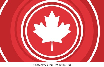 Happy Canada Day. National holiday, celebrated annual in July 1. Canadian flag. Maple leaf. Patriotic symbol and elements. Poster, card, banner and background. Vector illustration