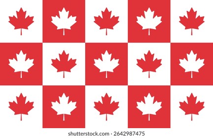 Happy Canada Day. National holiday, celebrated annual in July 1. Canadian flag. Maple leaf. Patriotic symbol and elements. Poster, card, banner and background. Vector illustration