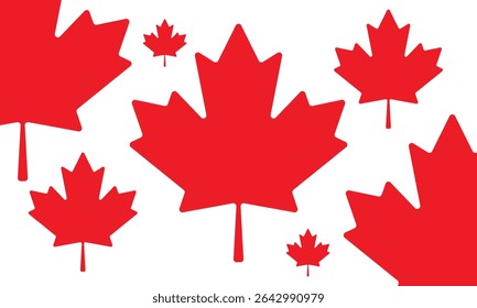 Happy Canada Day. National holiday, celebrated annual in July 1. Canadian flag. Maple leaf. Patriotic symbol and elements. Poster, card, banner and background. Vector illustration