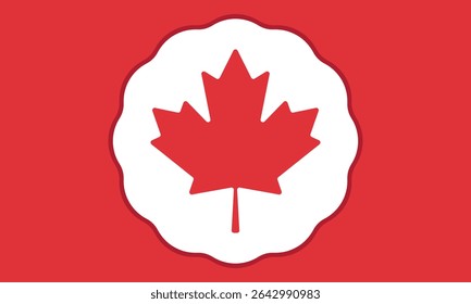 Happy Canada Day. National holiday, celebrated annual in July 1. Canadian flag. Maple leaf. Patriotic symbol and elements. Poster, card, banner and background. Vector illustration