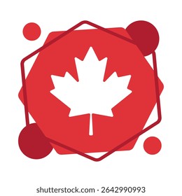 Happy Canada Day. National holiday, celebrated annual in July 1. Canadian flag. Maple leaf. Patriotic symbol and elements. Poster, card, banner and background. Vector illustration