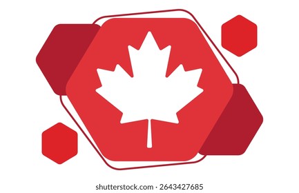 Happy Canada Day. National holiday, celebrated annual in July 1. Canadian flag. Maple leaf. Patriotic symbol and elements. Poster, card, banner and background. Vector illustration