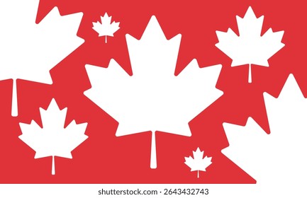Happy Canada Day. National holiday, celebrated annual in July 1. Canadian flag. Maple leaf. Patriotic symbol and elements. Poster, card, banner and background. Vector illustration