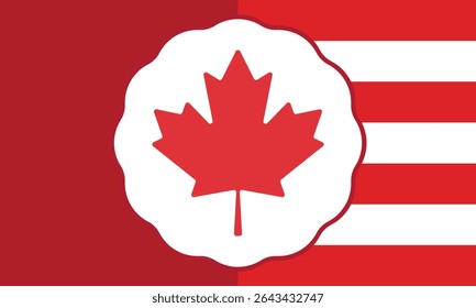 Happy Canada Day. National holiday, celebrated annual in July 1. Canadian flag. Maple leaf. Patriotic symbol and elements. Poster, card, banner and background. Vector illustration