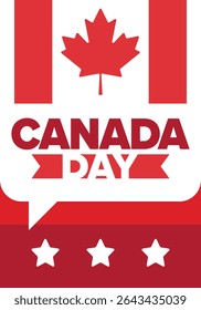 Happy Canada Day. National holiday, celebrated annual in July 1. Canadian flag. Maple leaf. Patriotic symbol and elements. Poster, card, banner and background. Vector illustration