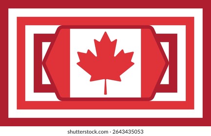 Happy Canada Day. National holiday, celebrated annual in July 1. Canadian flag. Maple leaf. Patriotic symbol and elements. Poster, card, banner and background. Vector illustration