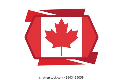 Happy Canada Day. National holiday, celebrated annual in July 1. Canadian flag. Maple leaf. Patriotic symbol and elements. Poster, card, banner and background. Vector illustration