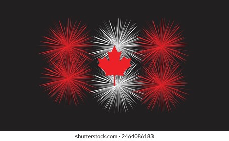 Feliz Día de Canadá que se celebra todos los años en julio. Plantilla para fondo, Anuncio, tarjeta, cartel con inscripción de texto.