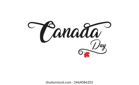Feliz Día de Canadá que se celebra todos los años en julio. Plantilla para fondo, Anuncio, tarjeta, cartel con inscripción de texto.