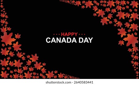Happy Canada Day observed every year in July. Template for background, banner, card, poster with text inscription