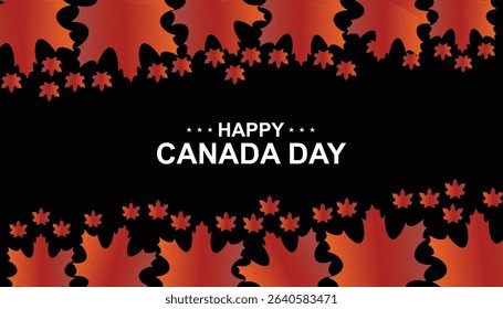 Happy Canada Day observed every year in July. Template for background, banner, card, poster with text inscription