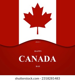 Happy Canada Day On July 01 Vector