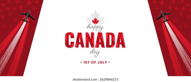 Happy Canada Day, Patriotic Maple Leaf Celebration.