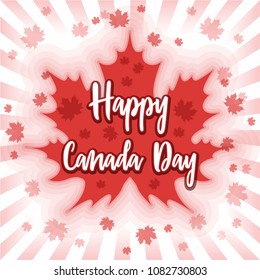 Happy Canada Day - postcard, poster or banner.