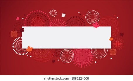 Happy Canada Day poster. 1st July. Vector illustration greeting card. Canada Maple leaves on white background. illustration