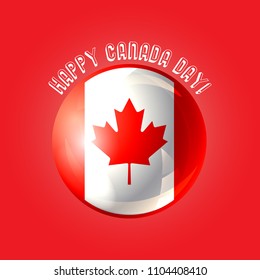 Happy Canada day poster. Design for greeting card, printing products, flyer, brochure covers or booklet. Vector illustration.