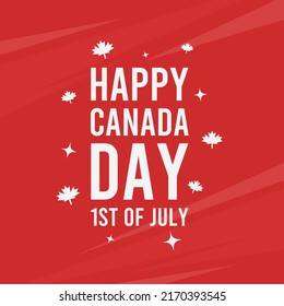 happy canada day poster for greeting card,advertising,social media post,marketing,promotion,etc