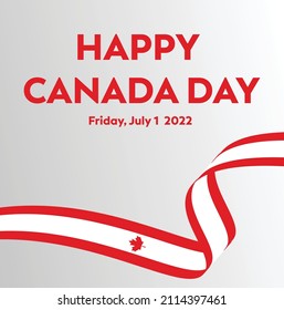 Happy Canada day poster. Grunge Canadian flag. Happy Canada day celebration template design vector image