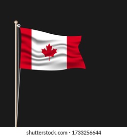 Happy Canada Day poster. Canada independence day. Three planes with traces. National Canada Day. Vector, eps 10.